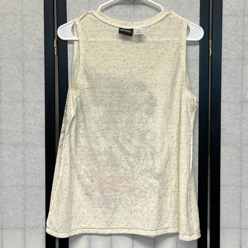 Harry Potter Gryffindor Graphic Marled Confetti Knit Sleeveless Tank Top L - Picture 6 of 11